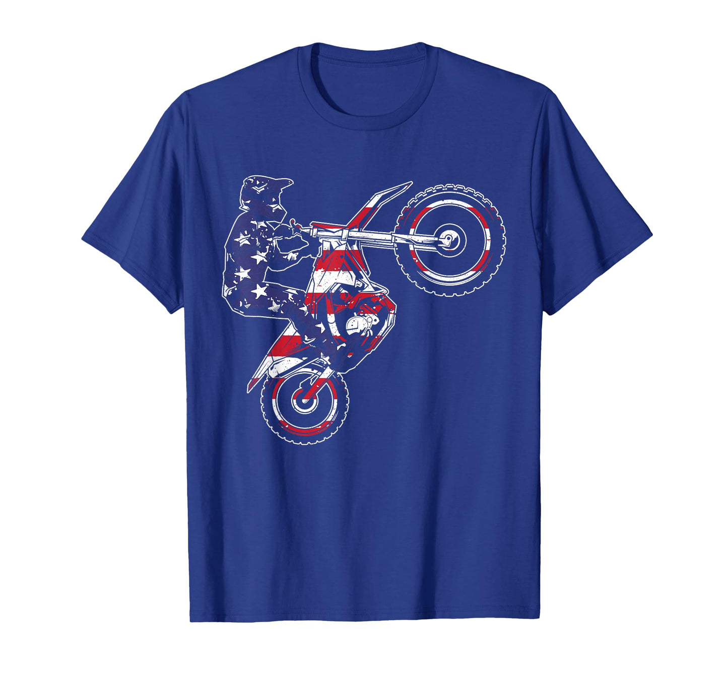 Cool Dirt Bike Art For Men Women US Dirtbike Motorcycle Race T-Shirt