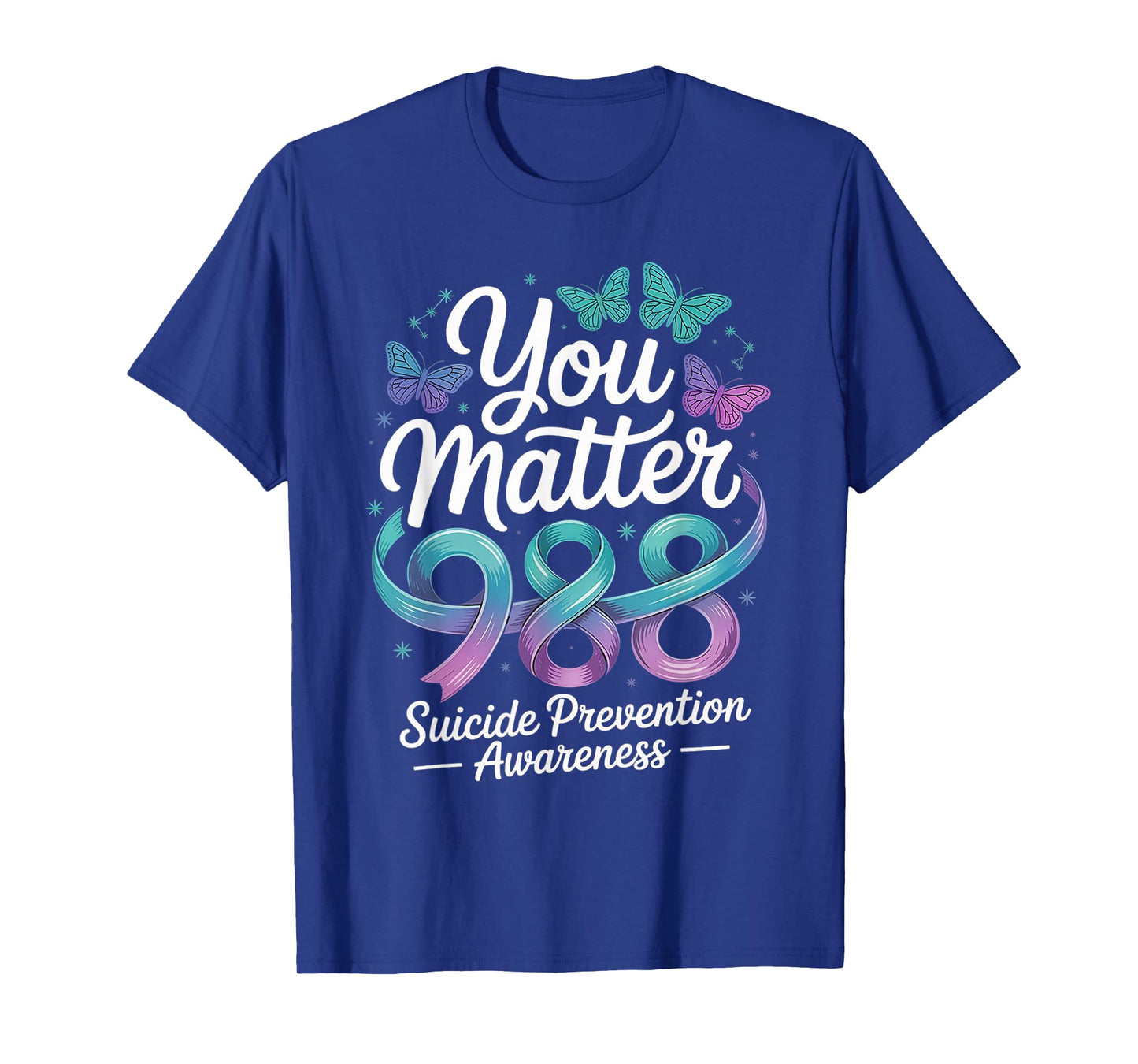 You Matter 988 Suicide Prevention Awareness Teal & Purple T-Shirt