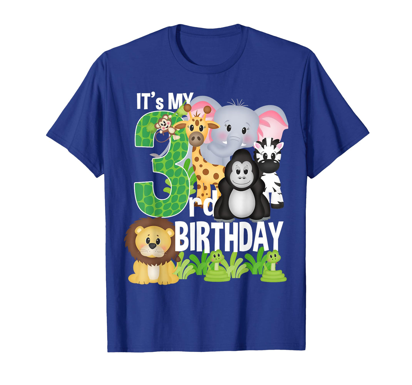 It's My 3rd Birthday Party Jungle Safari Zoo Theme Bday T-Shirt