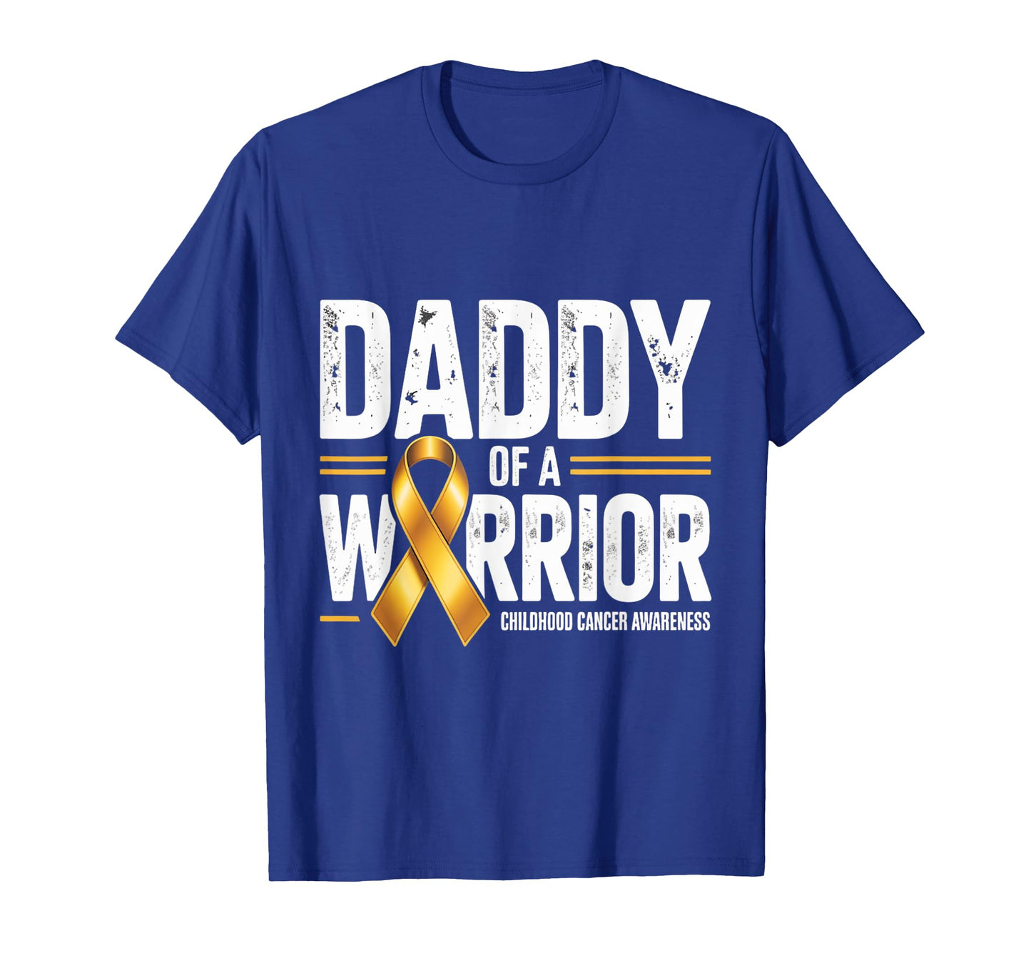 Daddy of a Warrior Childhood Cancer Awareness Ribbon Graphic T-Shirt