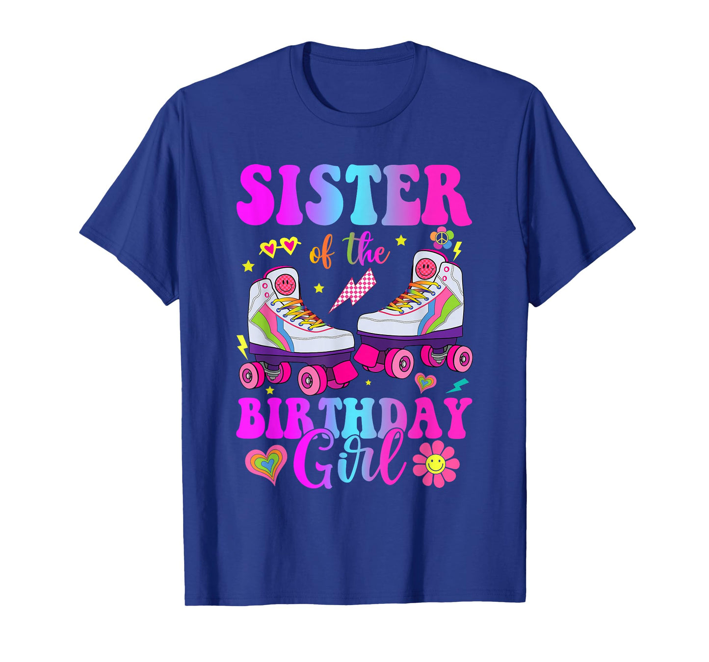 Let's Roll Sister of the Birthday girl Roller Skate Birthday T-Shirt