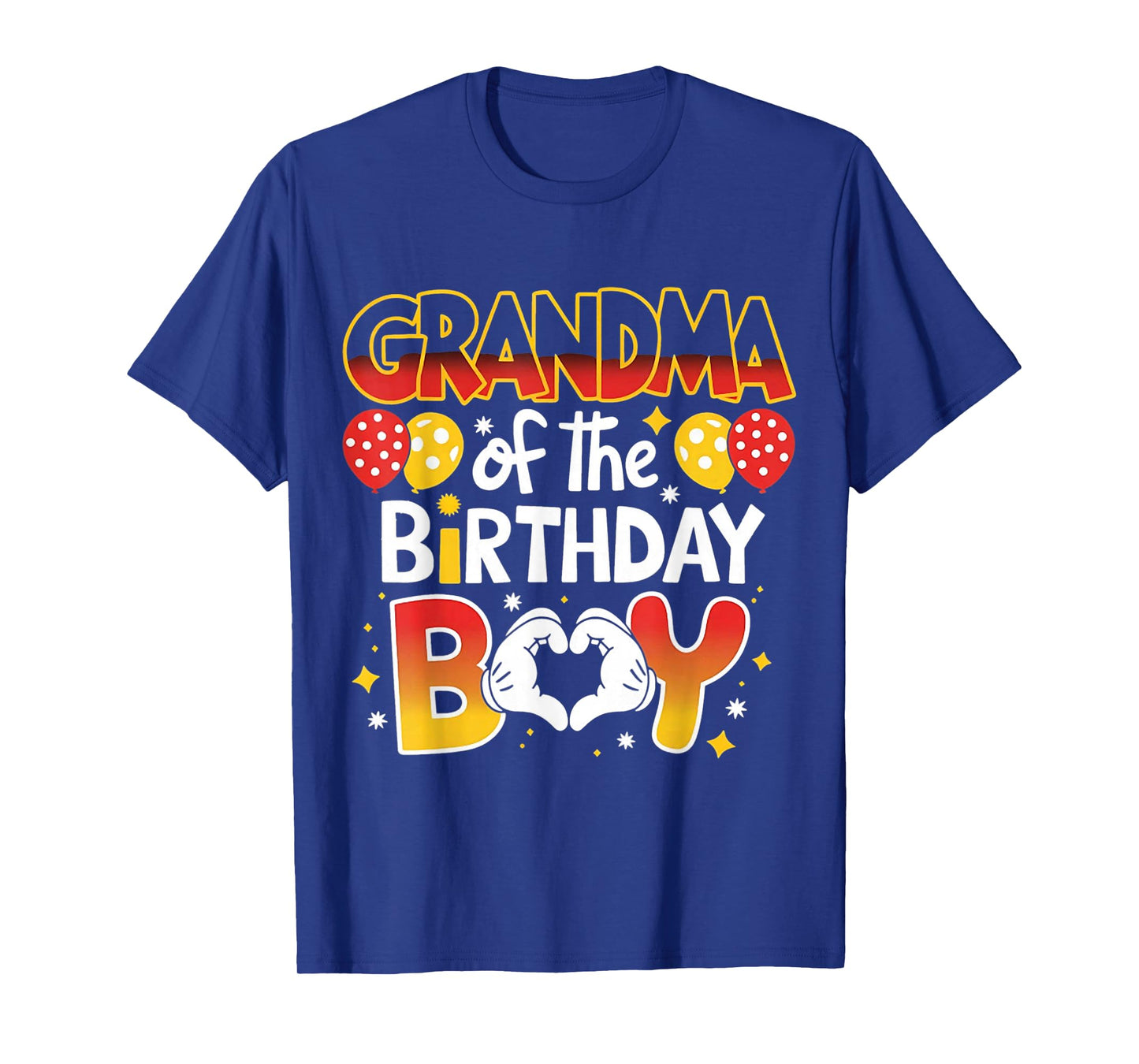 Grandma of The Birthday Boy Family Party Decor Grandson T-Shirt