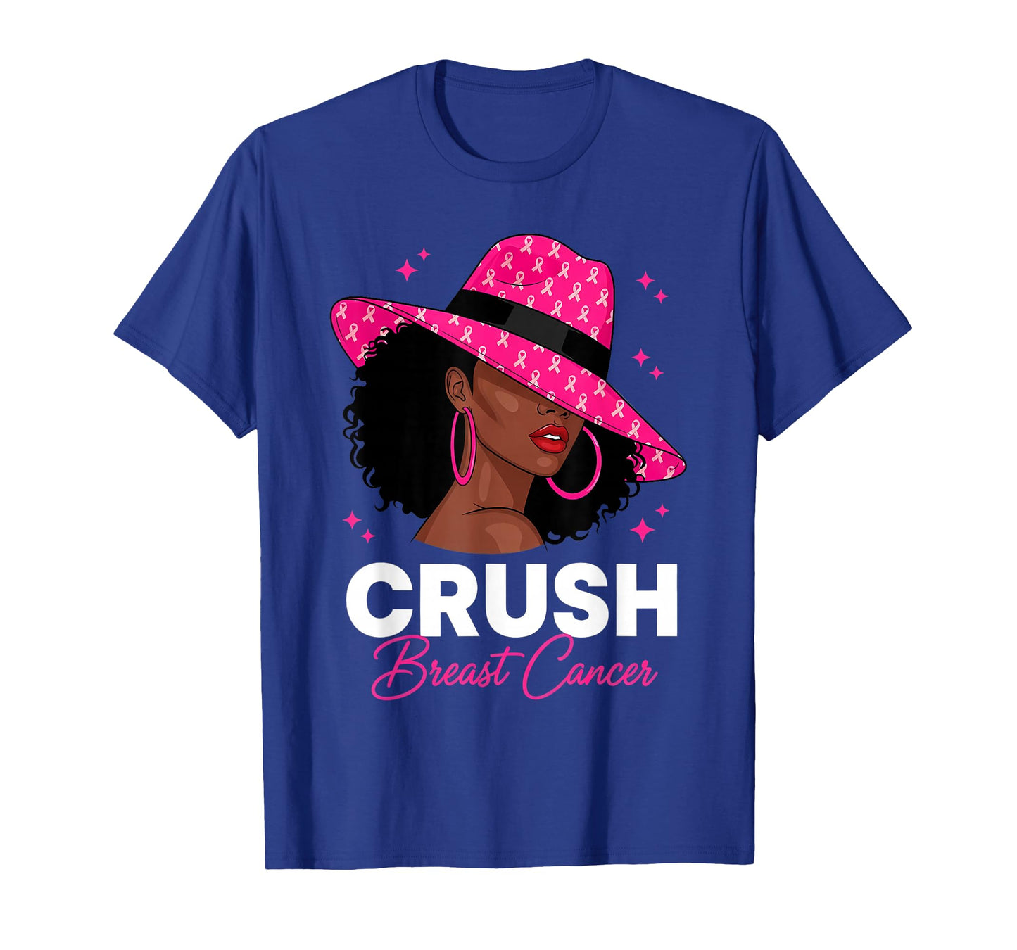 Breast Cancer Awareness African American Afro Women T-Shirt