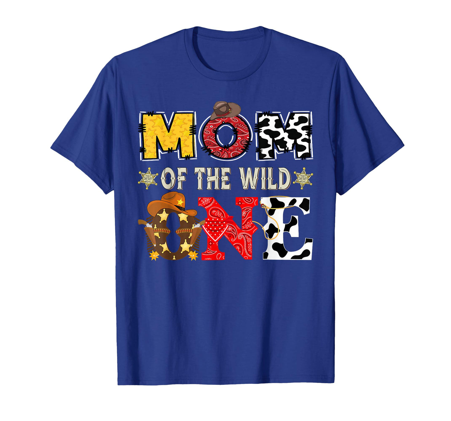 Mom of The Wild One 1St Birthday Boy Western Cowboy T-Shirt