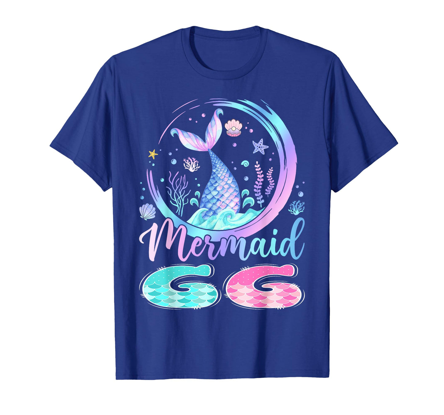 Mermaid GG Of The Birthday Girl Family Matching T-Shirt