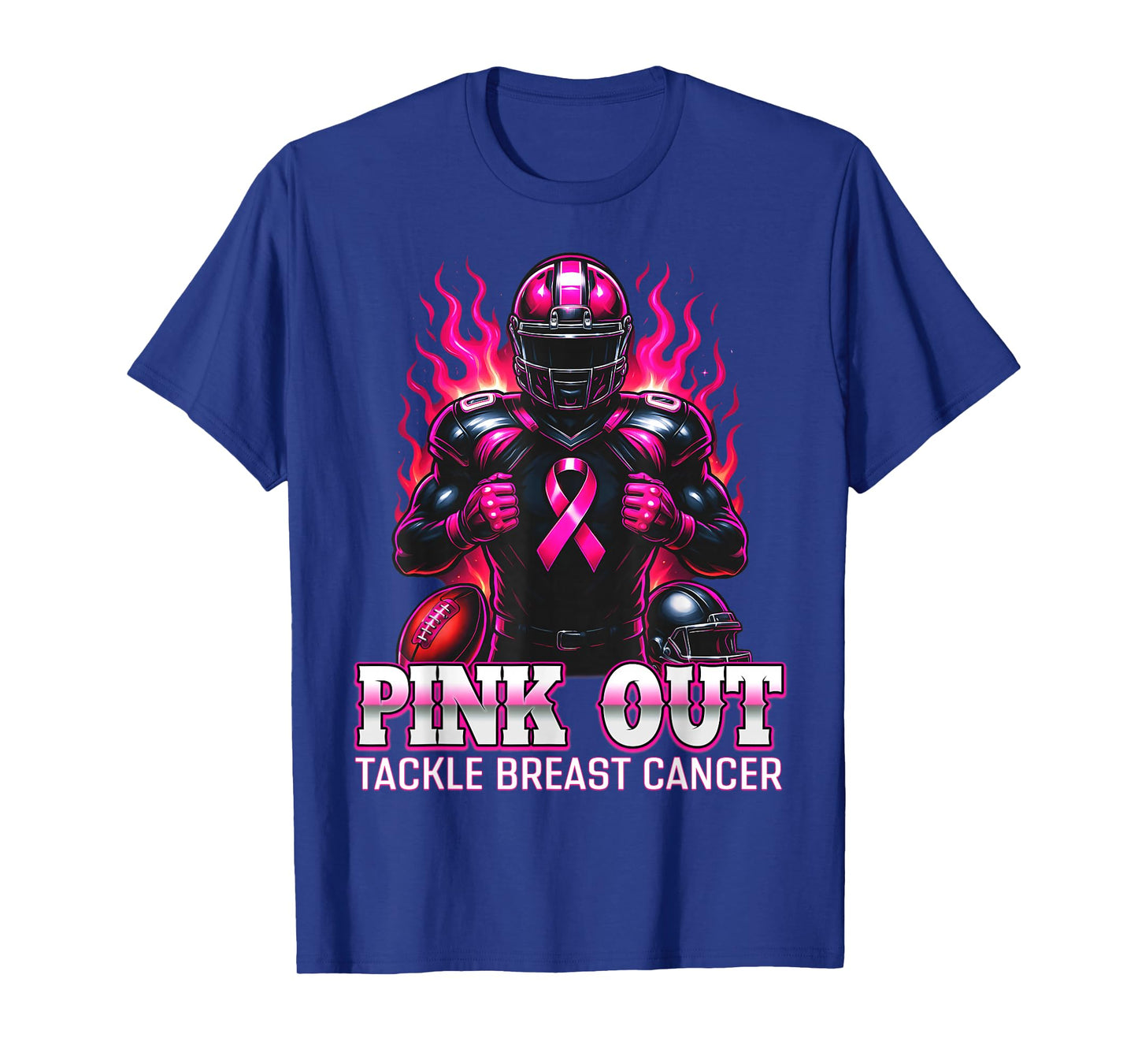Tackle Breast Cancer Awareness Pink Out American Football T-Shirt