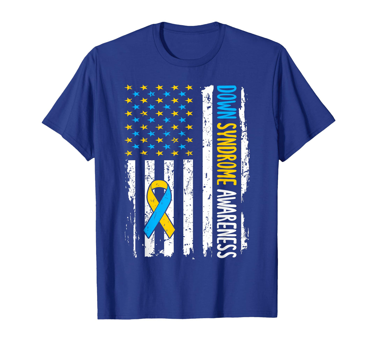 Down Syndrome Awareness American Flag T21 Down Syndrome T-Shirt