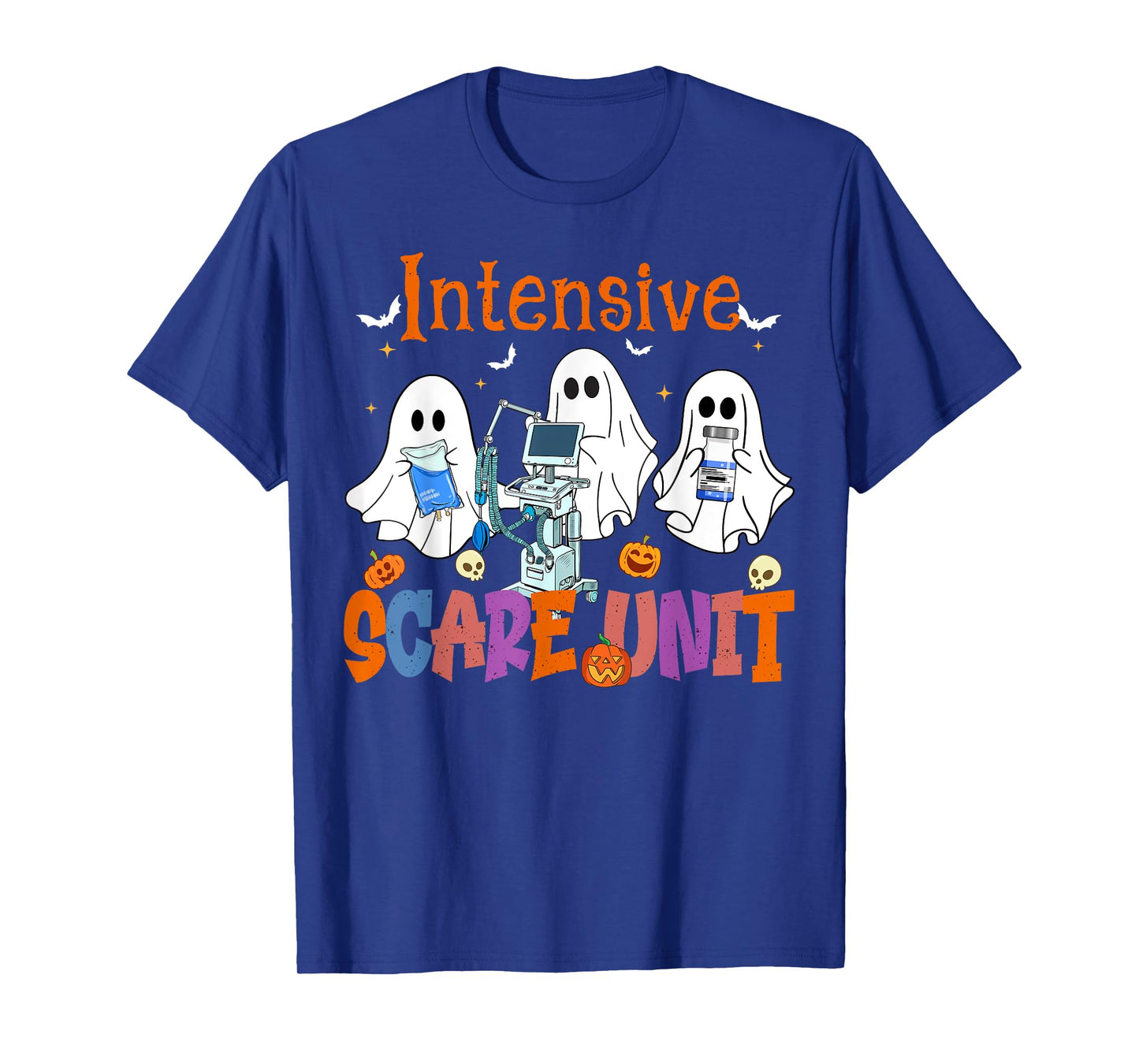 Halloween Intensive Care Scare Unit Ghost Nurse ICU Nursing T-Shirt