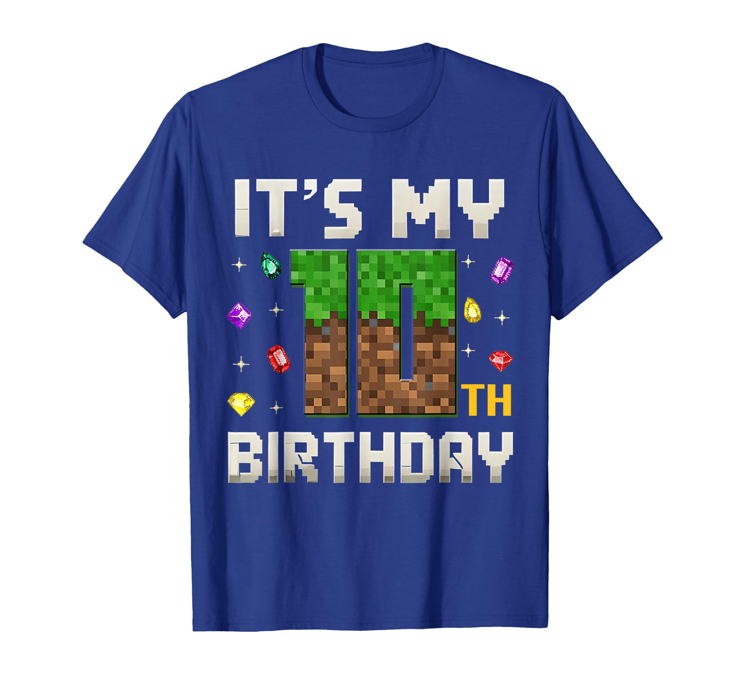 Birthday Boy It's My 10th Birthday Video Gamer Pixel Number T-Shirt