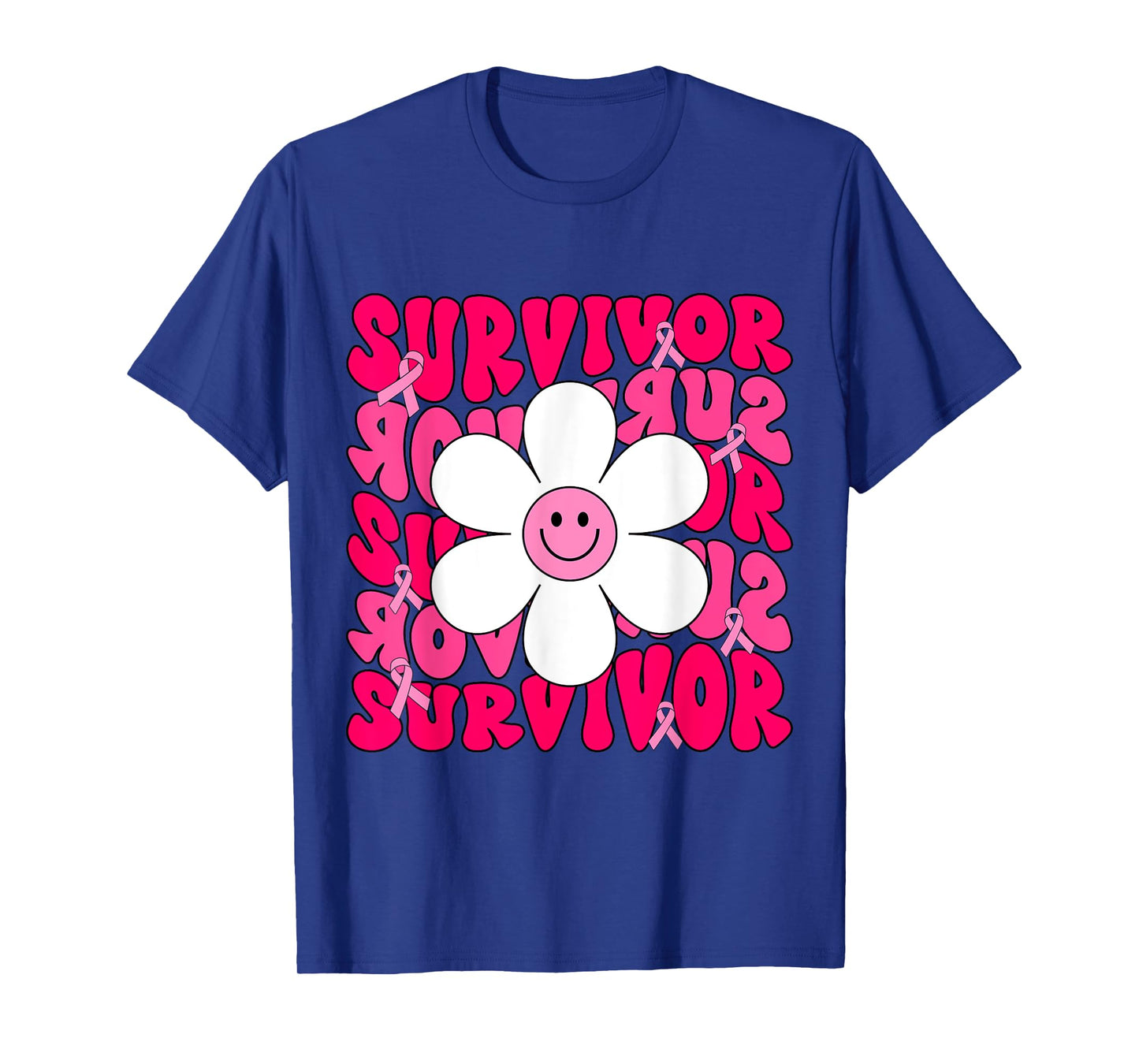 Survivor Breast Cancer Awareness Retro Groovy Breast Cancer T-Shirt