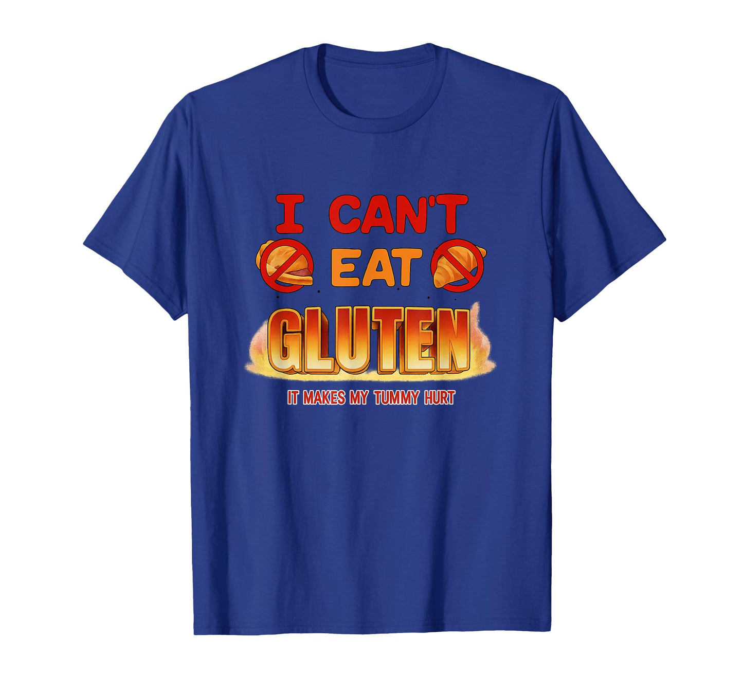 I Can't Eat Gluten Funny Unhinged Gen Z Meme Y2K Satire Gag T-Shirt