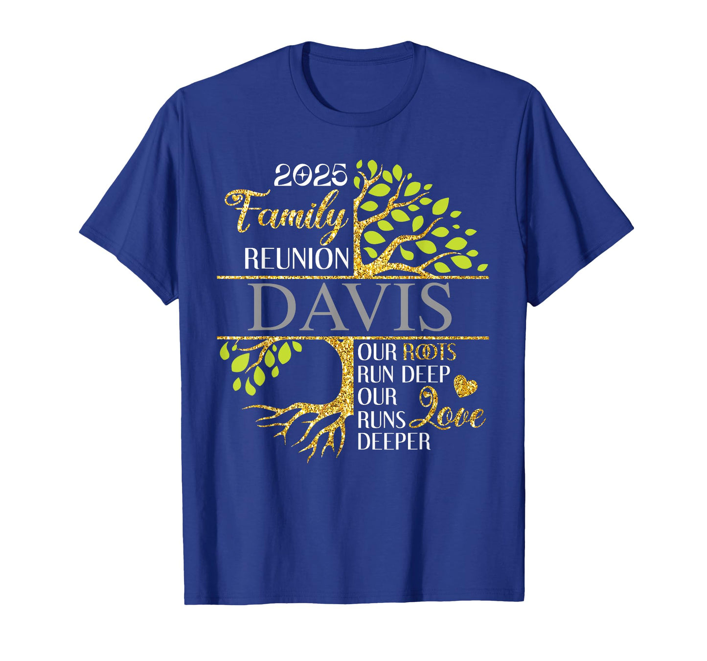 Davis Family Tree Funny Family Reunion 2025 Men Women Kids T-Shirt