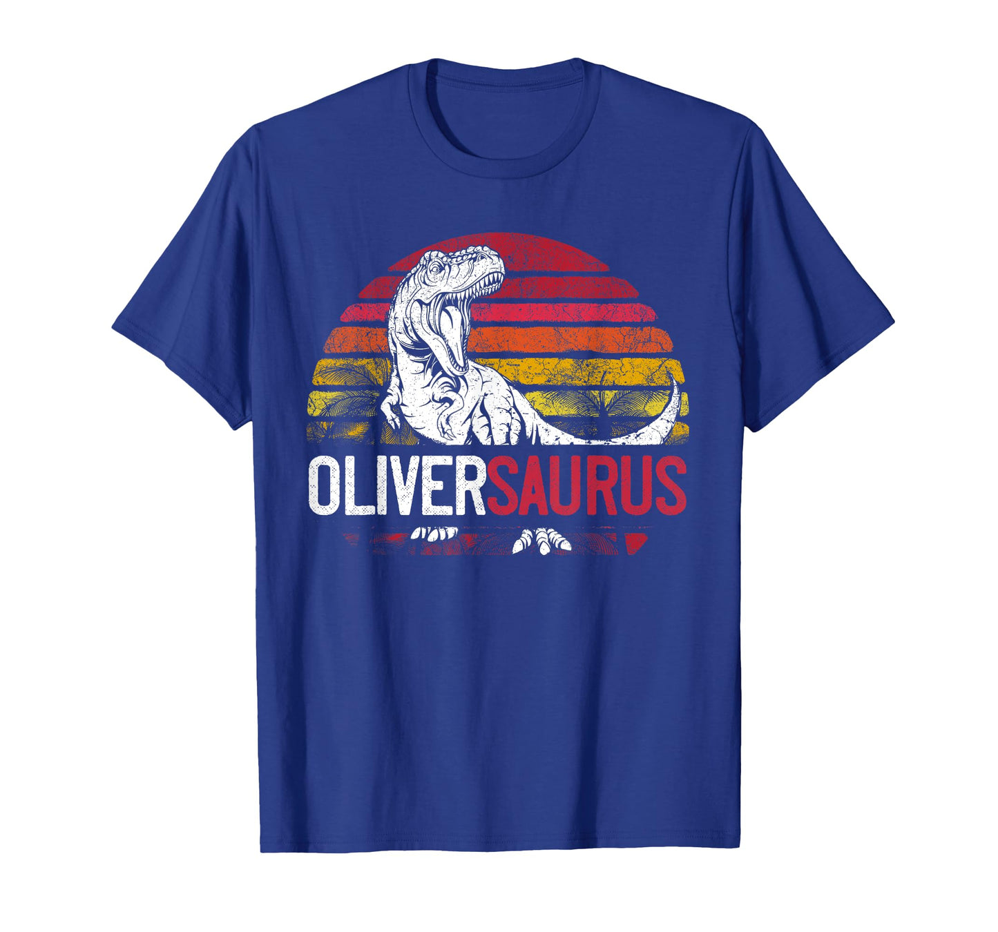 Oliver Saurus Funny Personalized Dinosaur T Rex Name T-Shirt