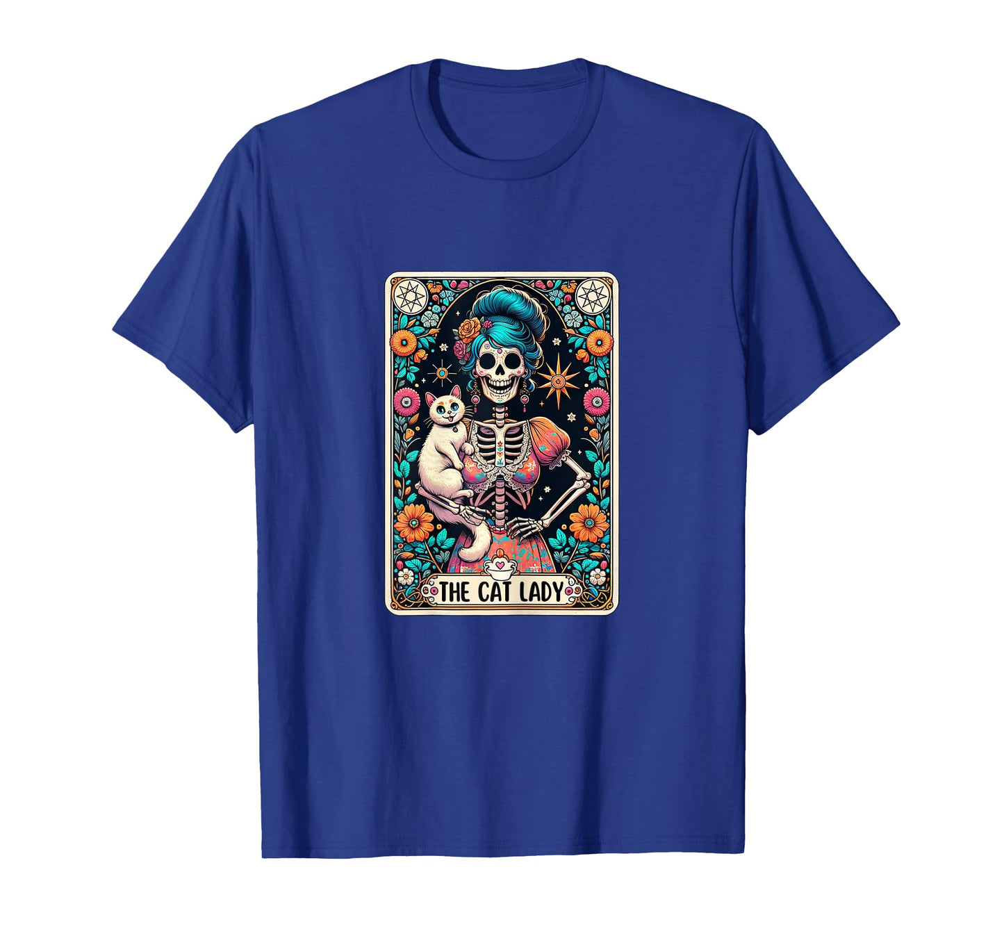 Cat Lady Tarot Card Gothic Women Cat Mom Mothers Day T-Shirt