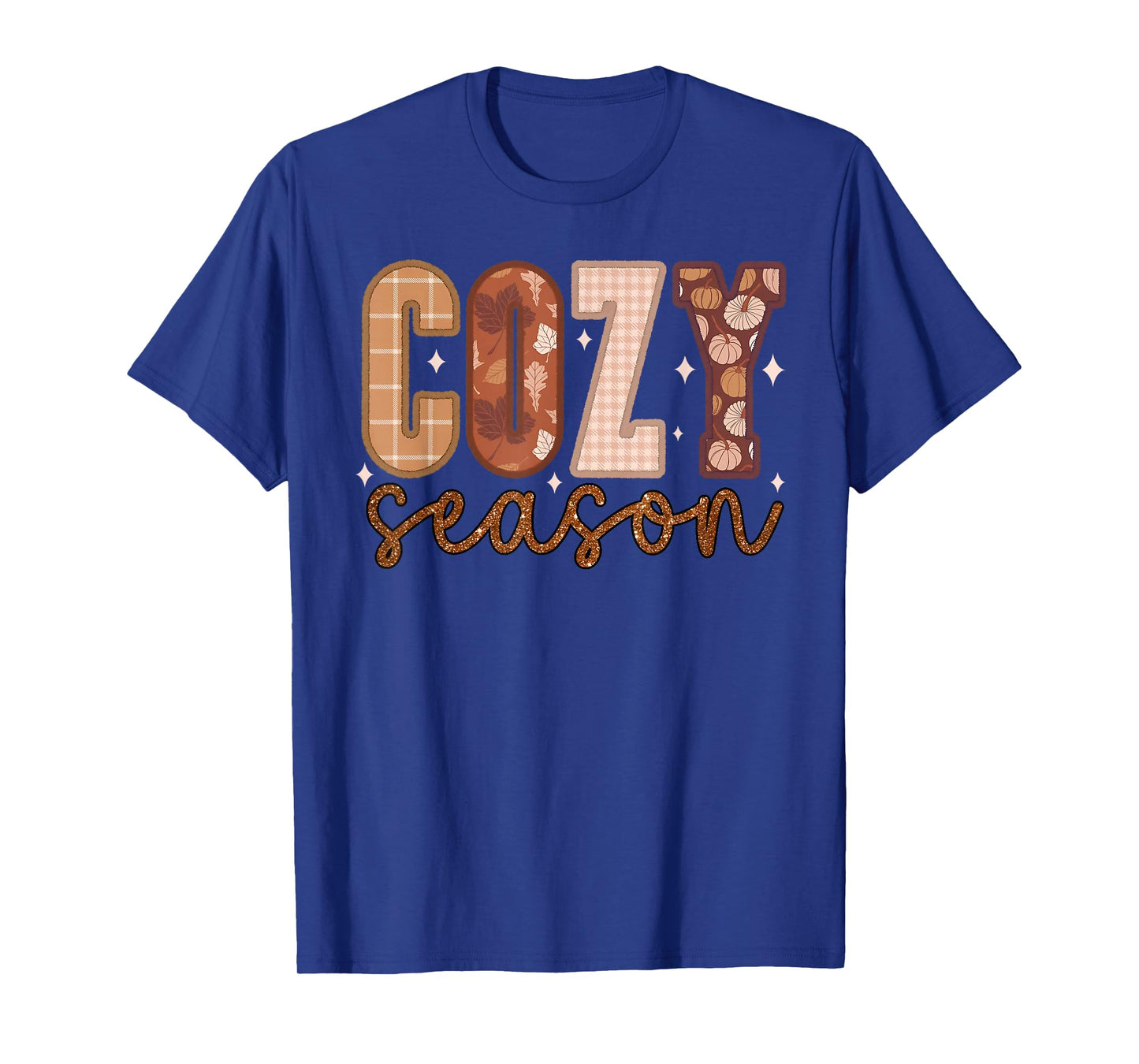 Cozy Season Pumpkin Autumn Fall Y'all Leaves Thanksgiving T-Shirt