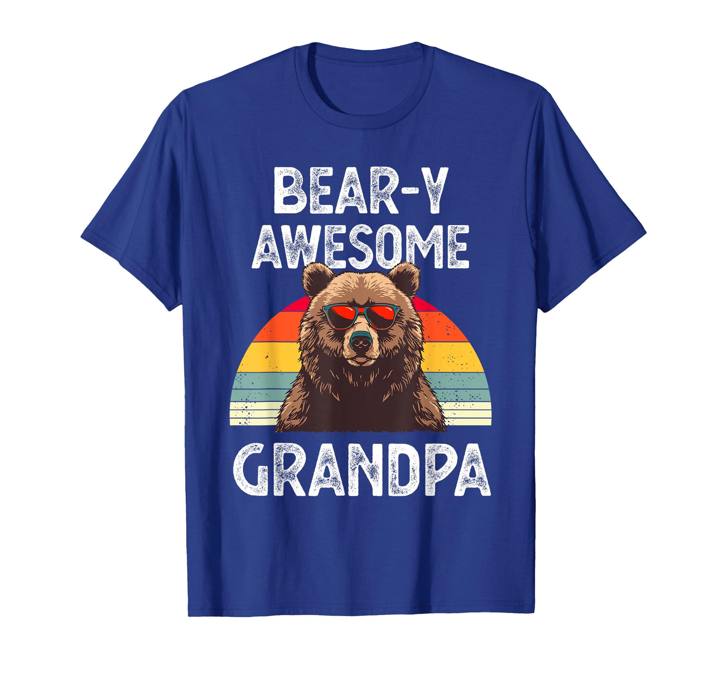 Bear-y Awesome Grandpa Funny Saying Bear Vintage Grandfather T-Shirt