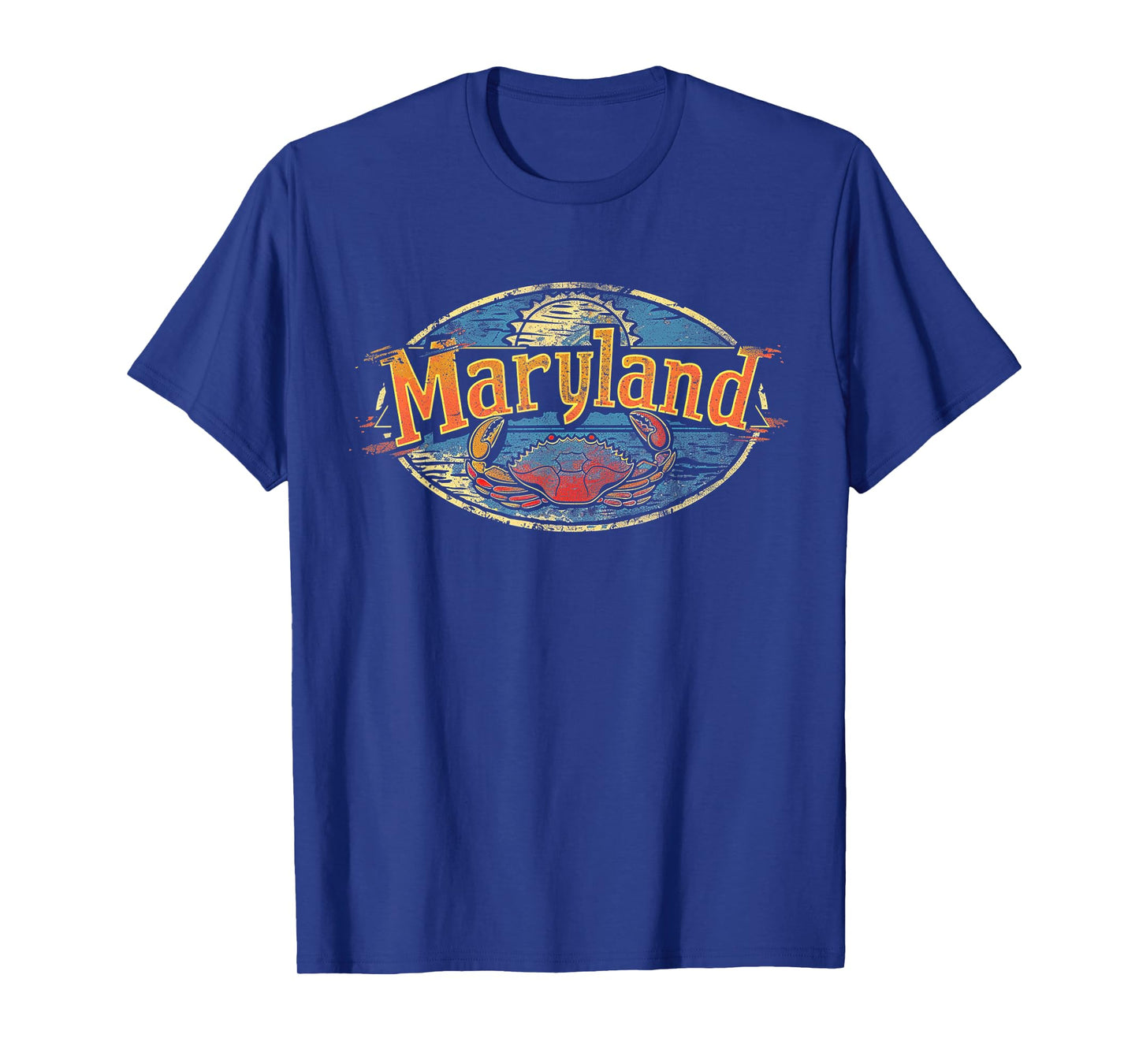 Maryland - Cool Funny Graphic Vintage Men Women Retro Crab T-Shirt