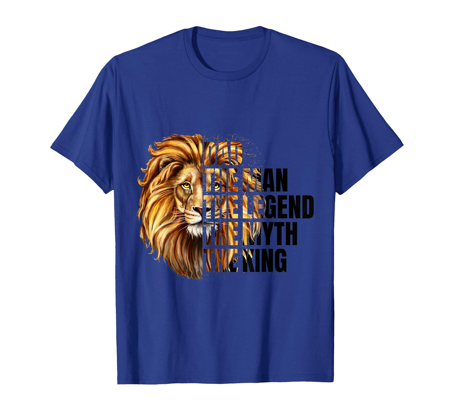 Mens DAD THE MAN THE MYTH THE LEGEND LEOPARD LION FATHER'S DAY T-Shirt