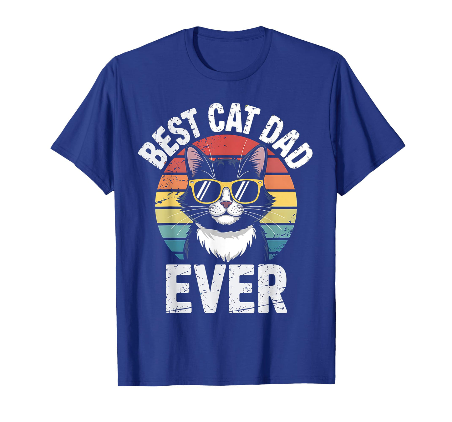 Best Cat Dad Ever Vintage Cat Daddy Funny Cat Fathers Day T-Shirt for Men