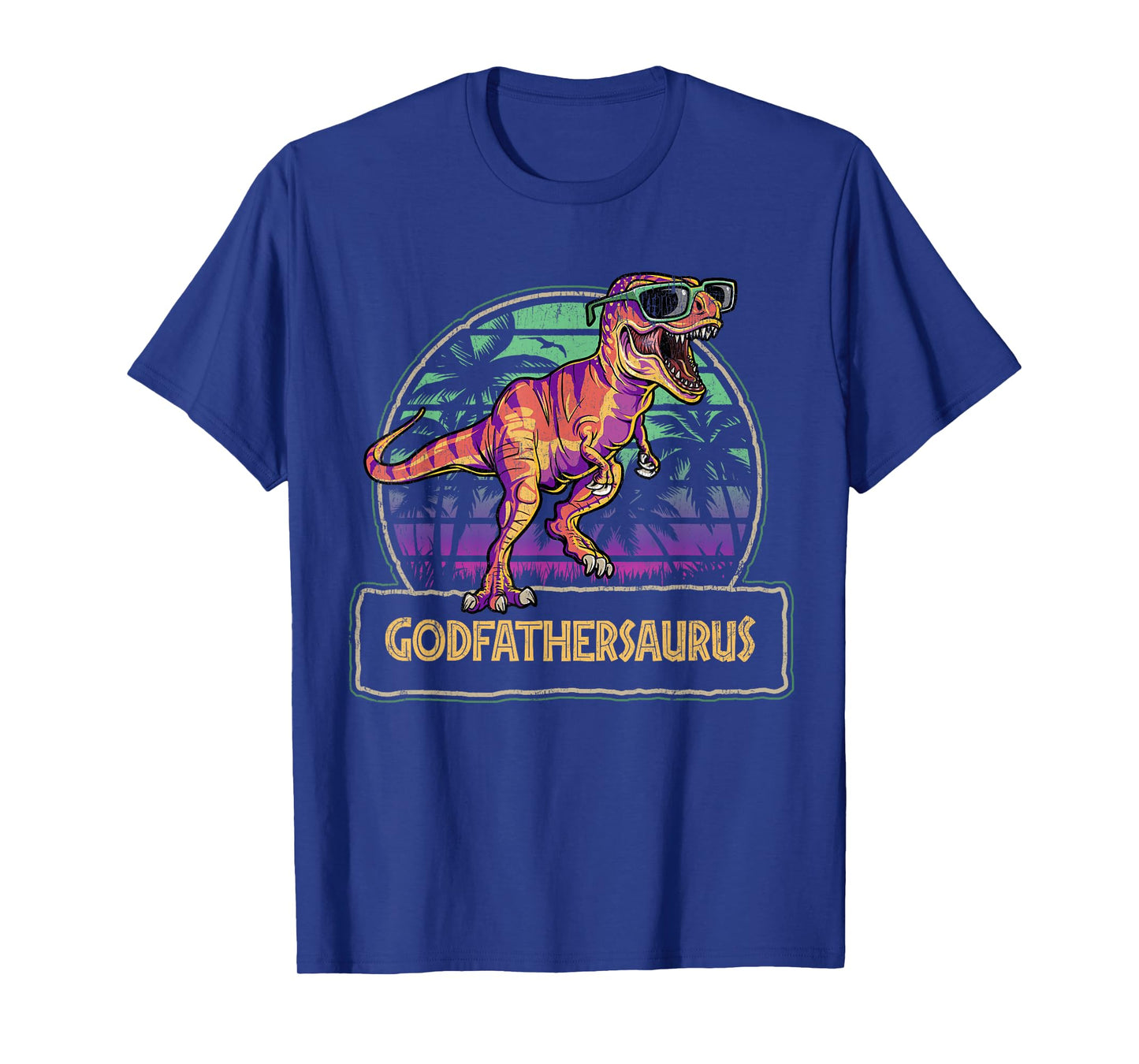 Godfathersaurus T Rex Dinosaur Godfather Saurus Matching T-Shirt