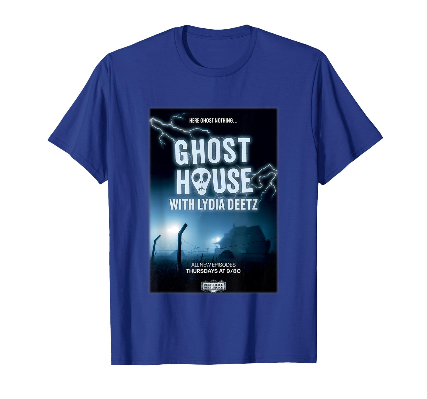 Beetlejuice Beetlejuice Ghost House With Lydia Deetz Poster T-Shirt