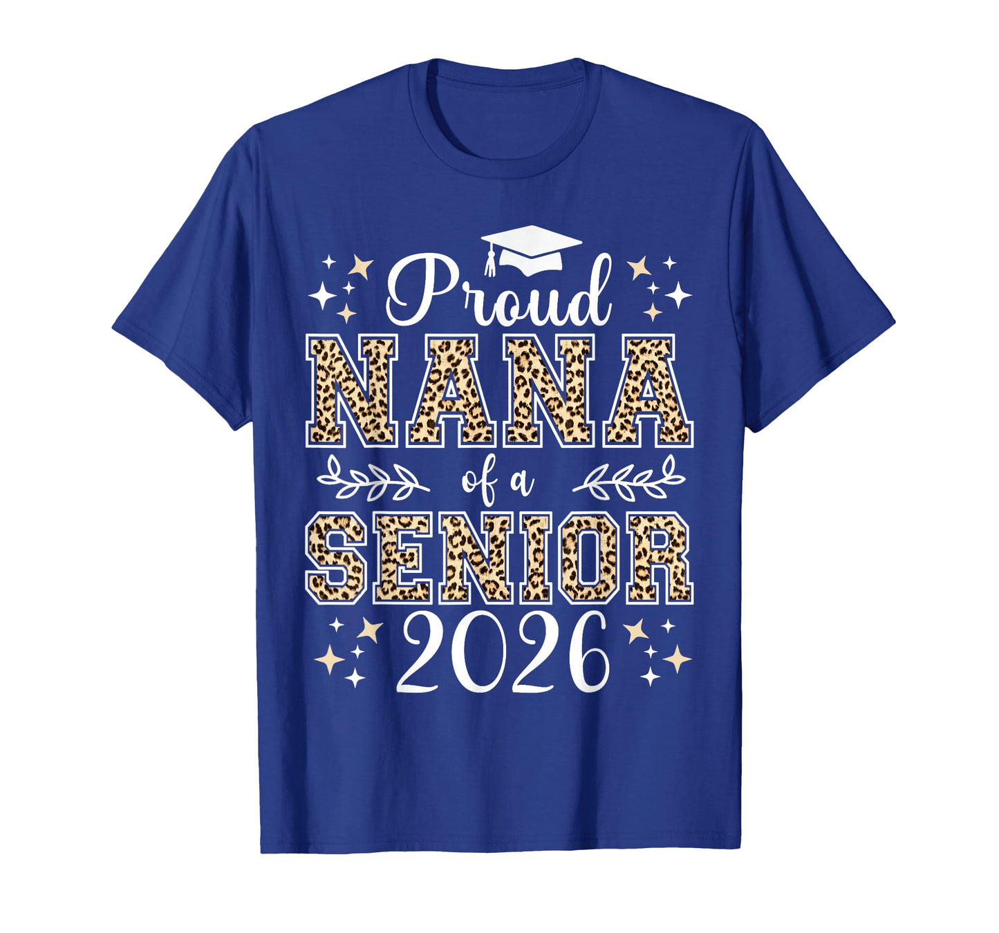 Cute Leopard Proud Nana of A Senior 2026 High School T-Shirt