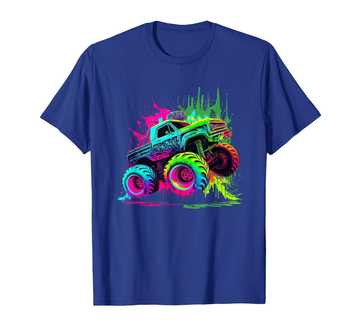 Monster Truck Retro Colorful Graffiti Shirt Youth Kid Adults T-Shirt
