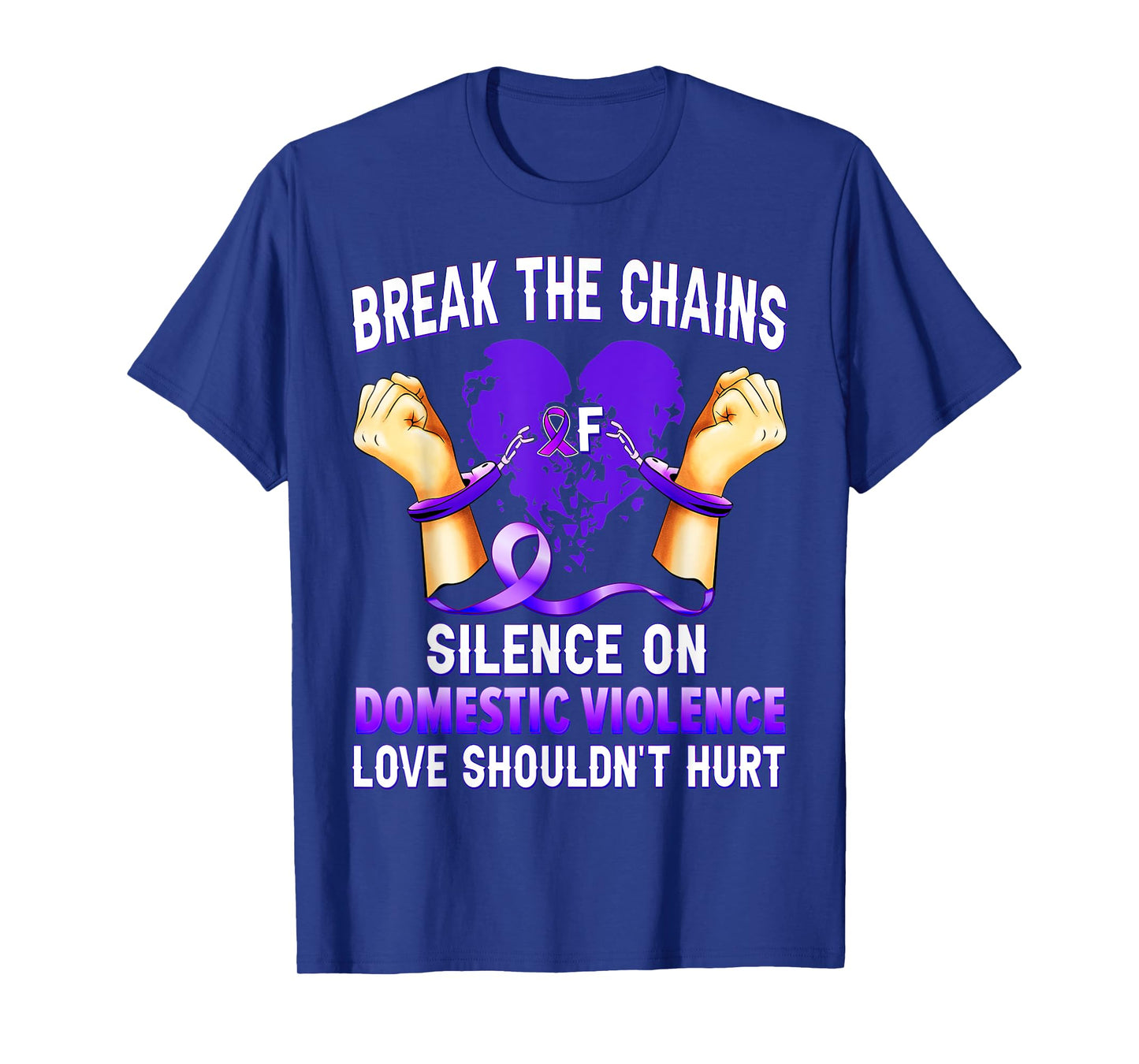 Break The Chains Of Silence On Domestic Violence Awareness T-Shirt