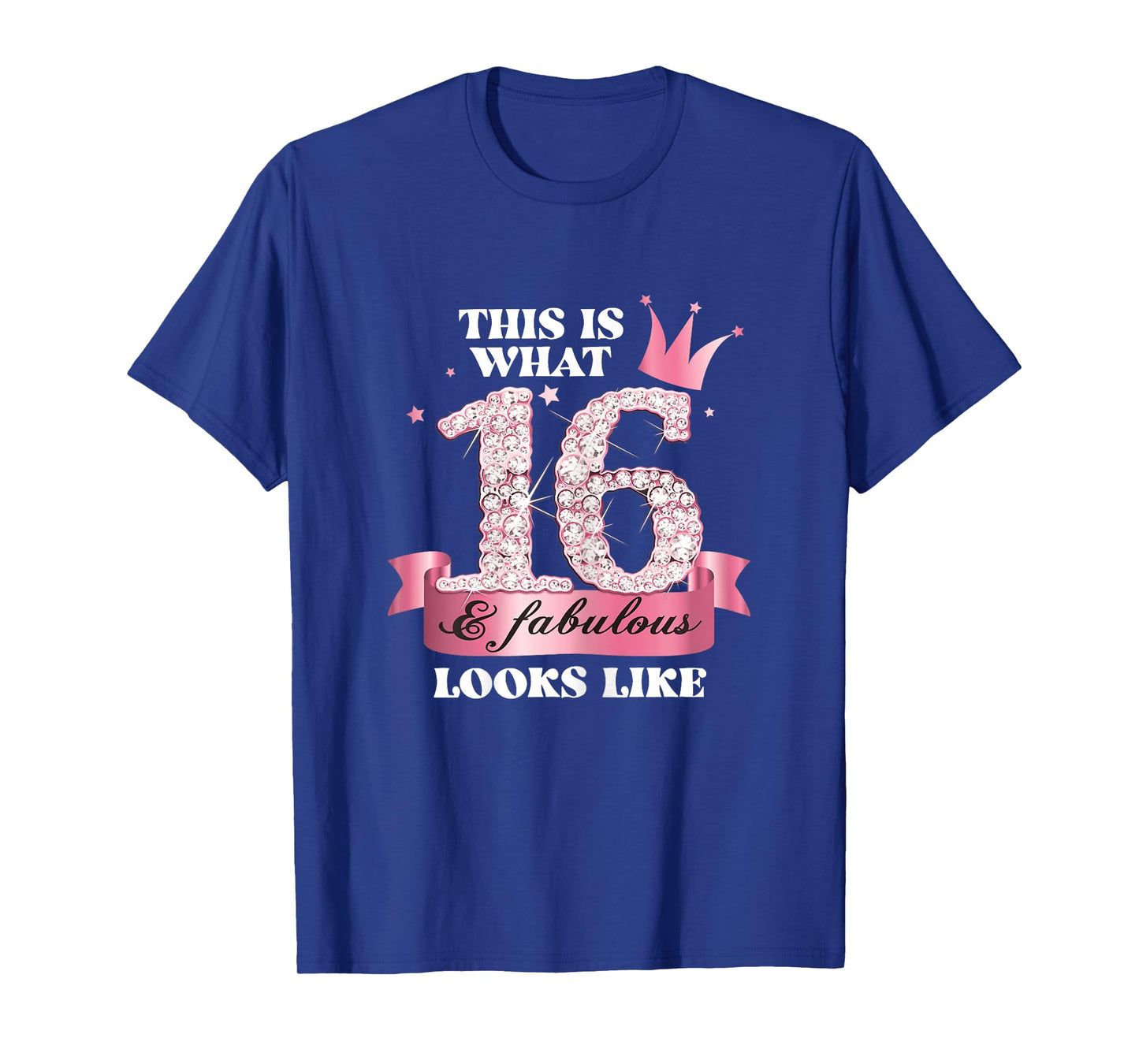 16 & Fabulous I Pink Black Party Group Photo Outfit T-Shirt