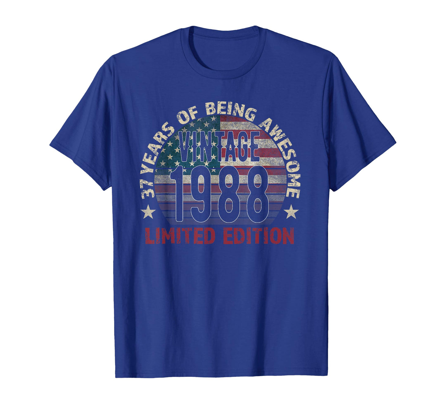 37th Birthday Gift men Vintage born 1988 turning 37 Year Old T-Shirt