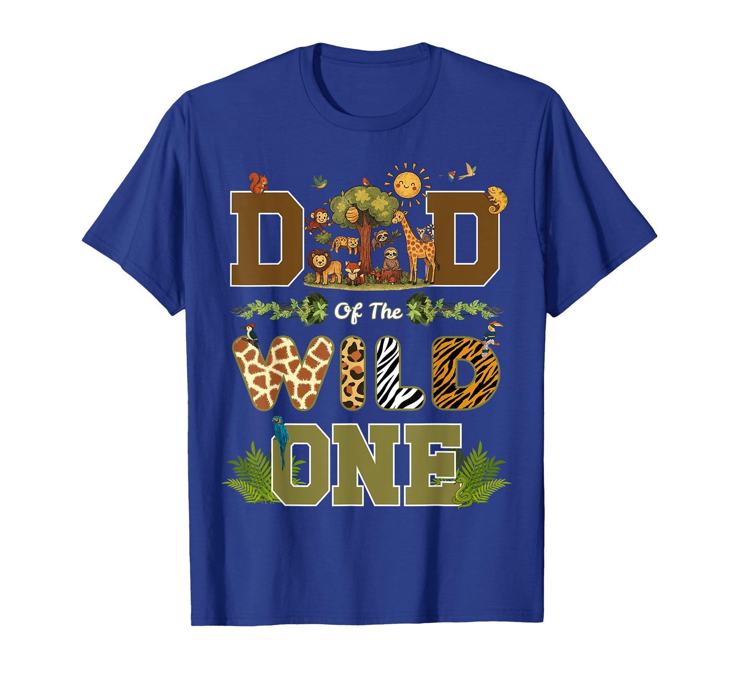 Dad of The Wild One 1st Birthday Safari Wild One Birthday T-Shirt