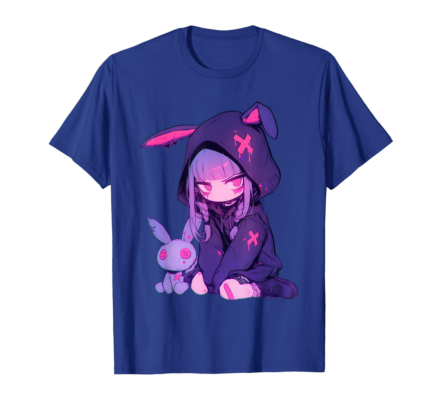 Anime Girl E-Girl Goth Bunny Cute Grunge Edgy Outfit T-Shirt