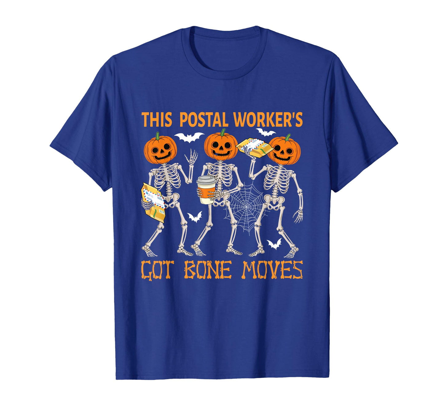 Postal Worker's Got Bone Moves Halloween Horror Skeletons T-Shirt