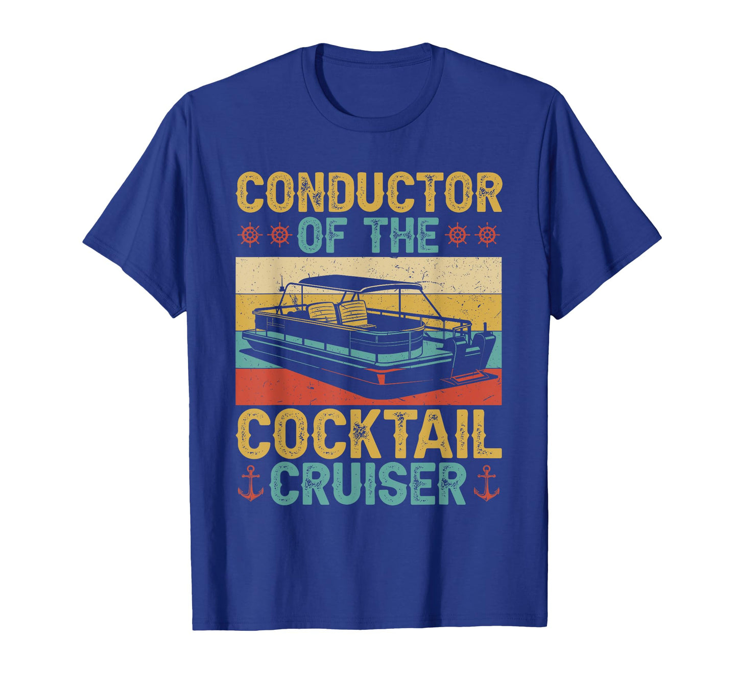 Conductor Cocktail Cruiser Boating Captain Pontoon Boat T-Shirt