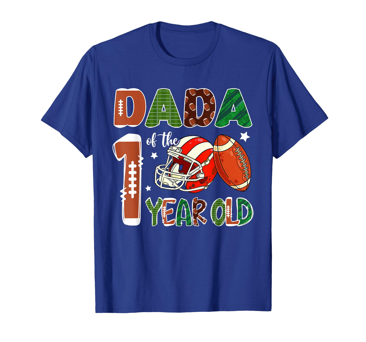 Dada Of The 1 Year Old Football Themed 1st Birthday Party T-Shirt