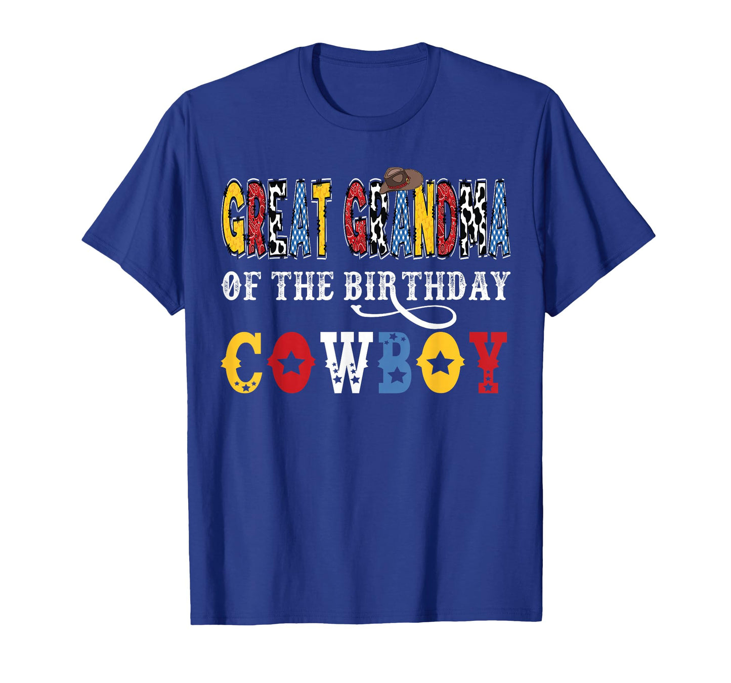 Great Grandma Of The Birthday CowBoy Western Rodeo Grandma T-Shirt