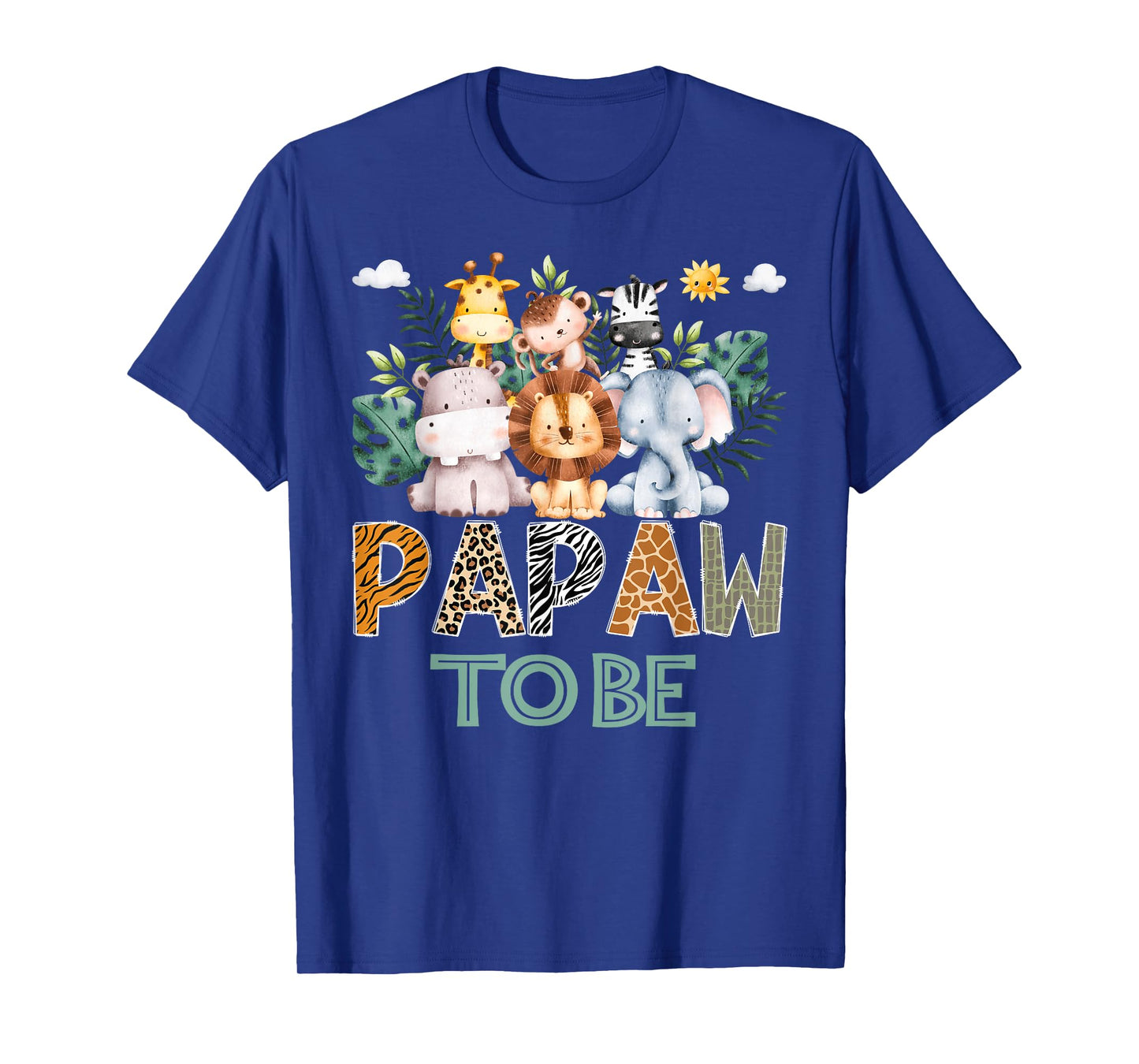 Soon To Be Papaw Jungle Animal Safari Gender Reveal T-Shirt