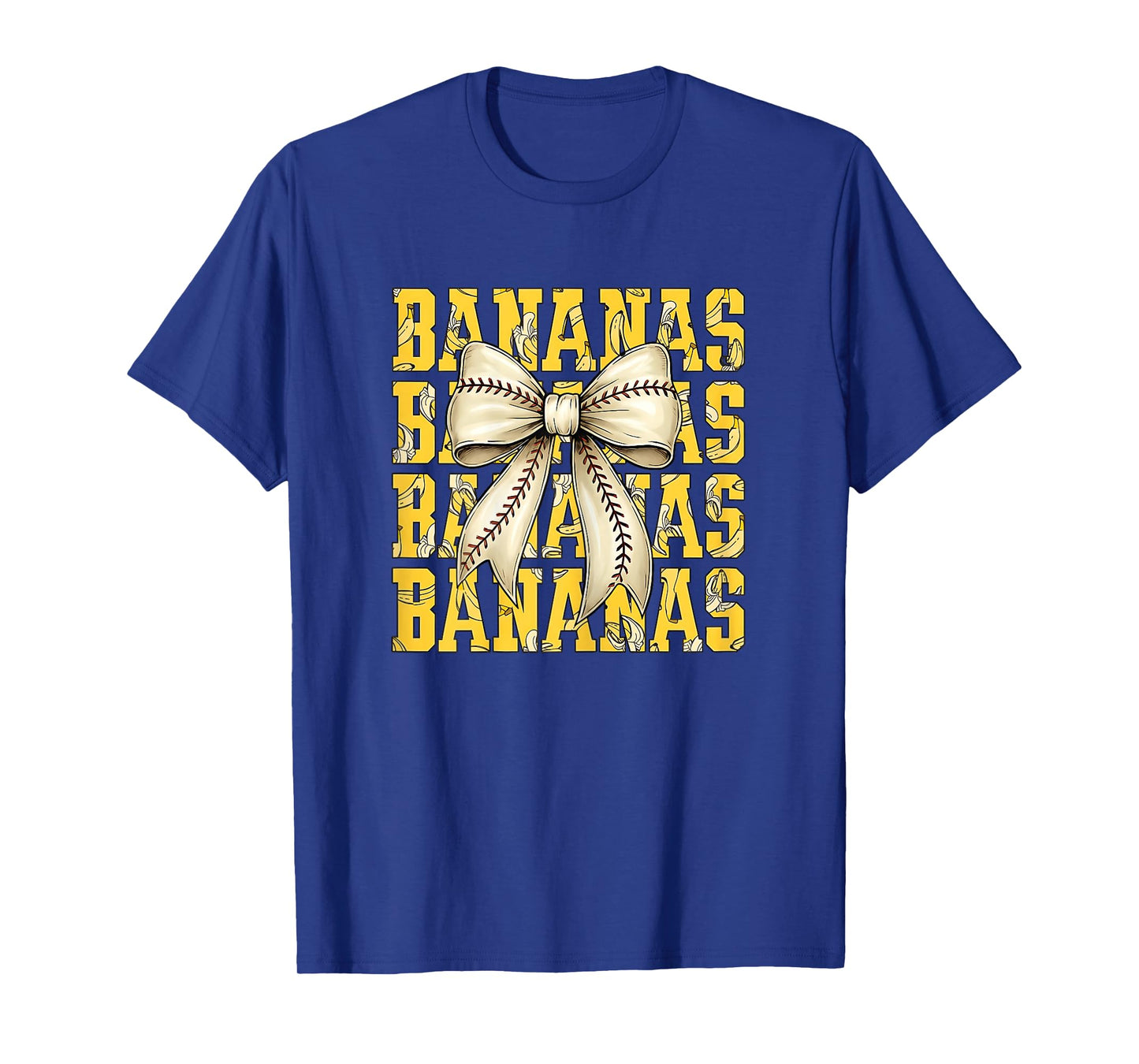 Retro Bananas Last Name Coquette Bow Women Girls Kids T-Shirt