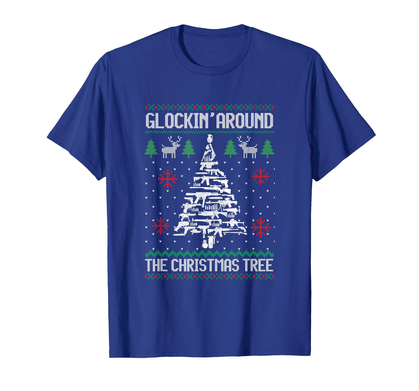 Funny Guns Ugly Christmas Sweaters for Gun Lovers Men Women T-Shirt