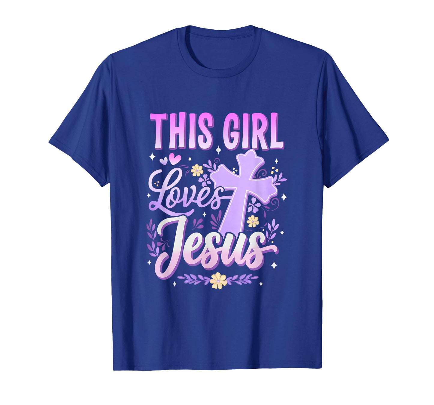 This Girl Loves Jesus Cute Christian Girl God Religious T-Shirt