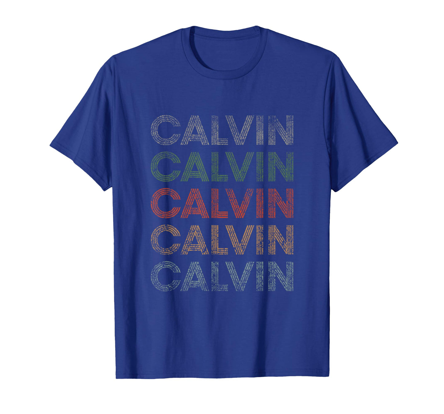 Calvin First Name Grunge Style Vintage Retro T-Shirt