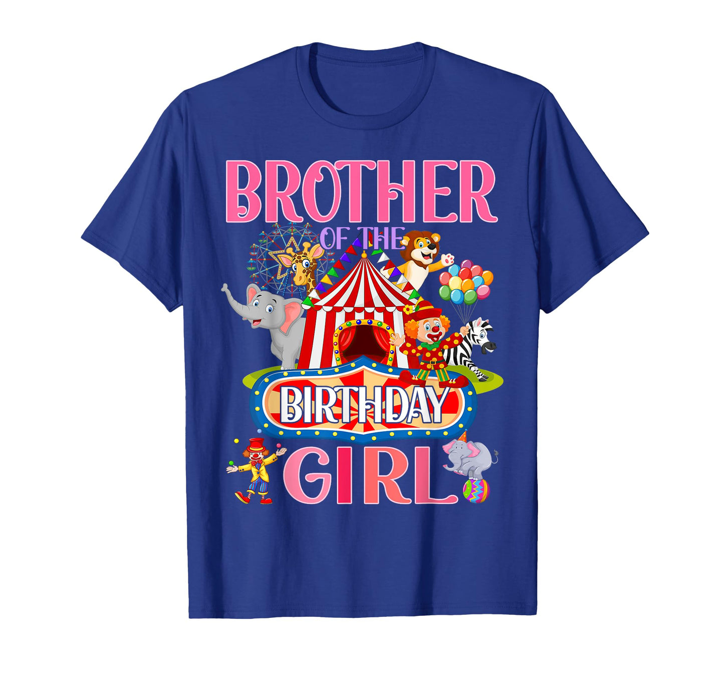 Brother Of The Birthday For Girl Circus Carnival Family Bday T-Shirt