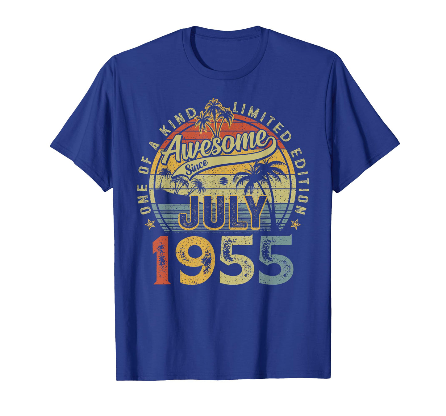 70 Years Old Vintage July 1955 Retro 70th Birthday Men Women T-Shirt