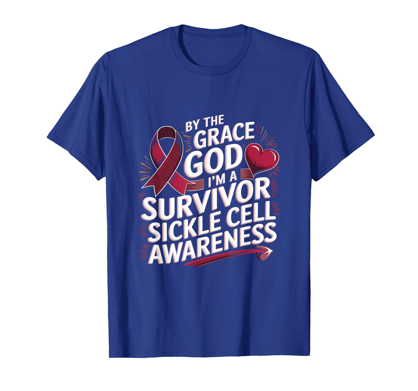 Sickle Cell Awareness Grace God I'm A Survivor Anemia T-Shirt