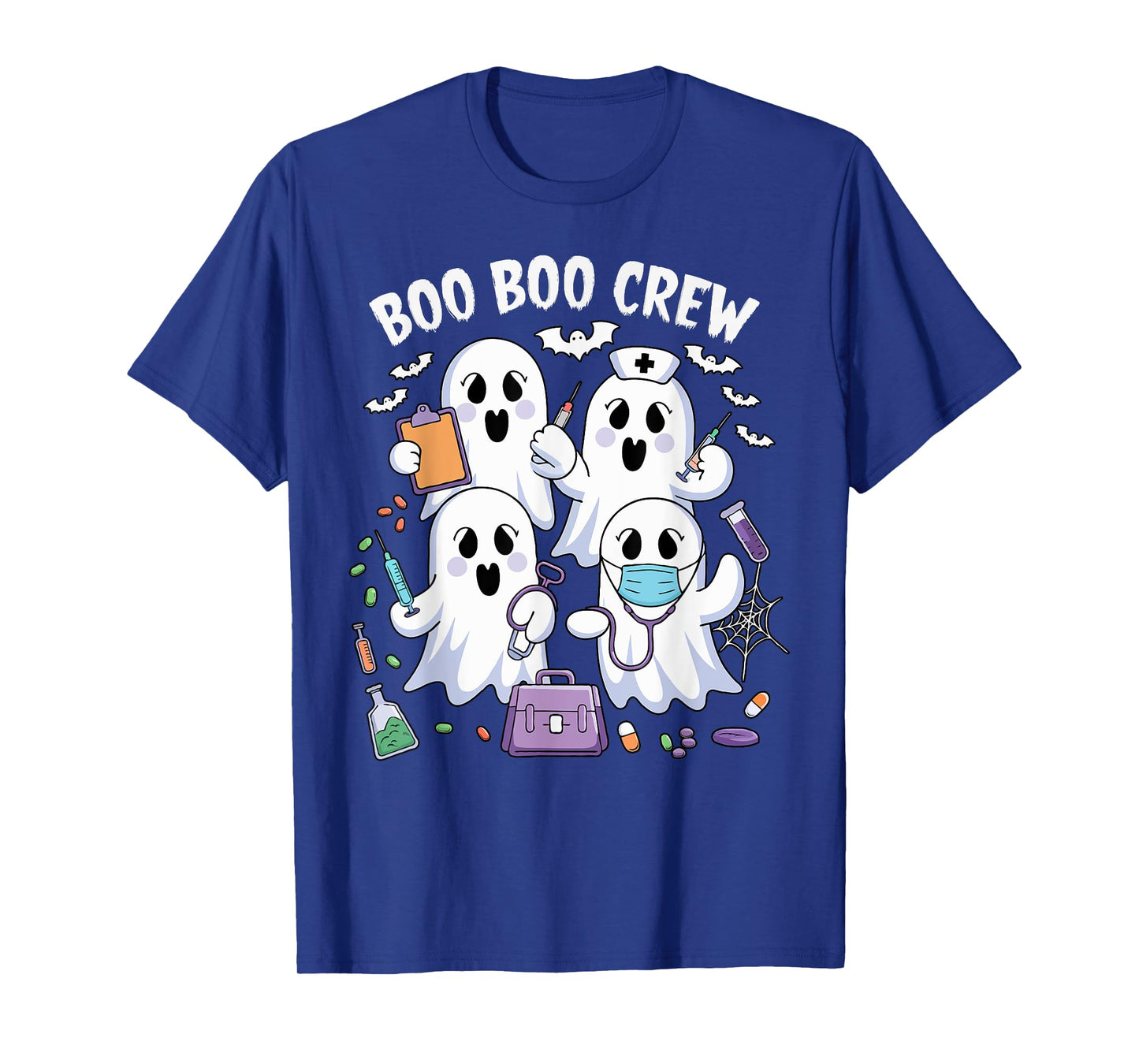 Boo boo Crew Nurse Halloween Funny Ghost Nurse Women T-Shirt