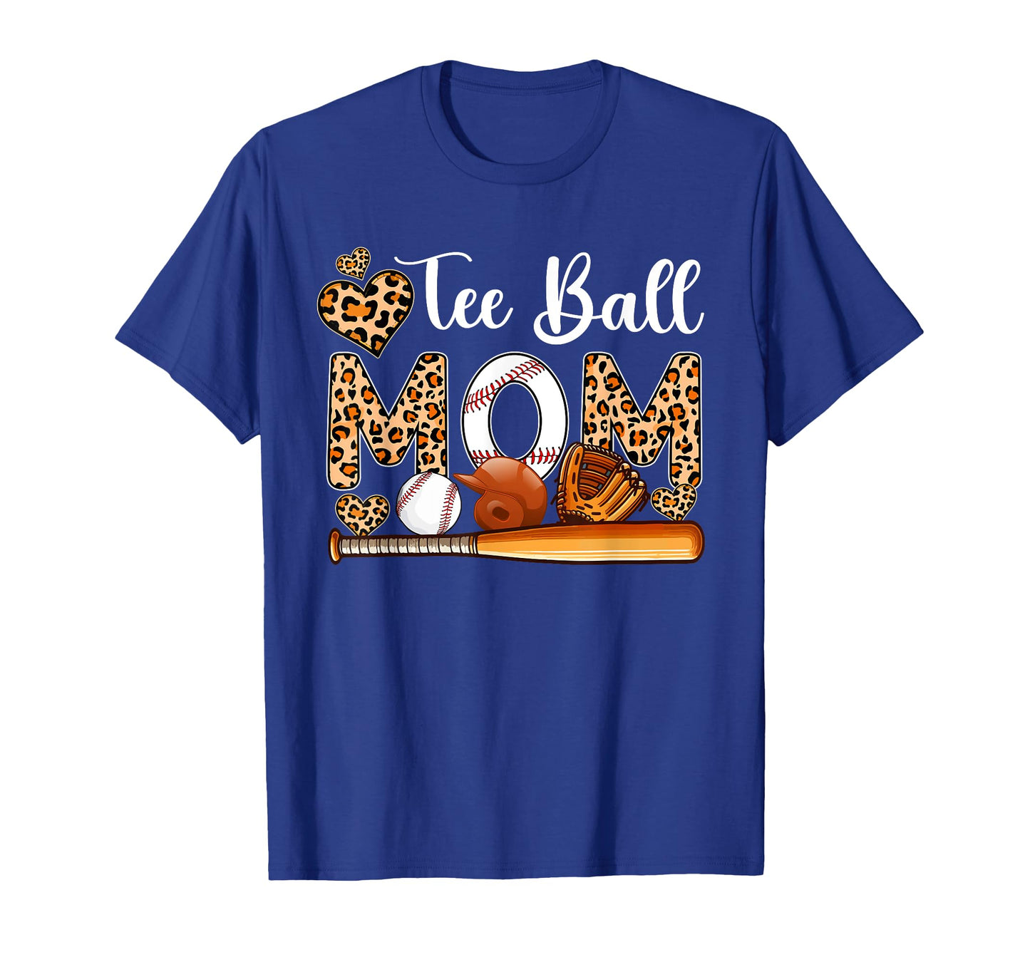 Tee Ball Cute Mom Leopard Costume Baseball Mother's Day T-Shirt
