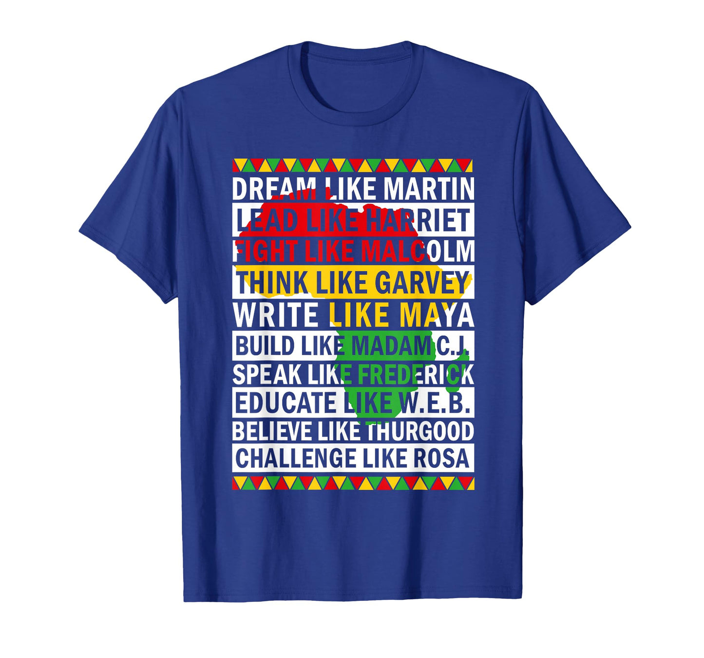 Black History Month dream Like African leader Men Women T-Shirt