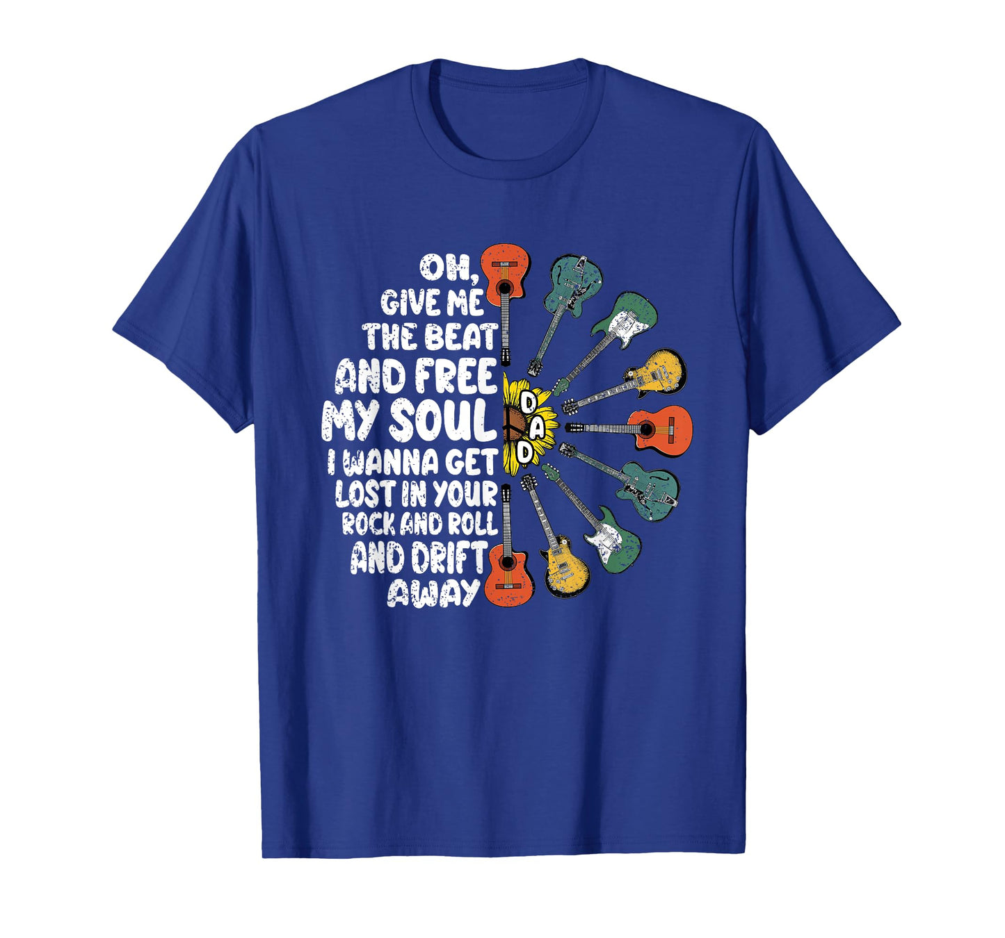 Guitar Player Dad Fathers Day Guitarist Musician Papa Men T-Shirt