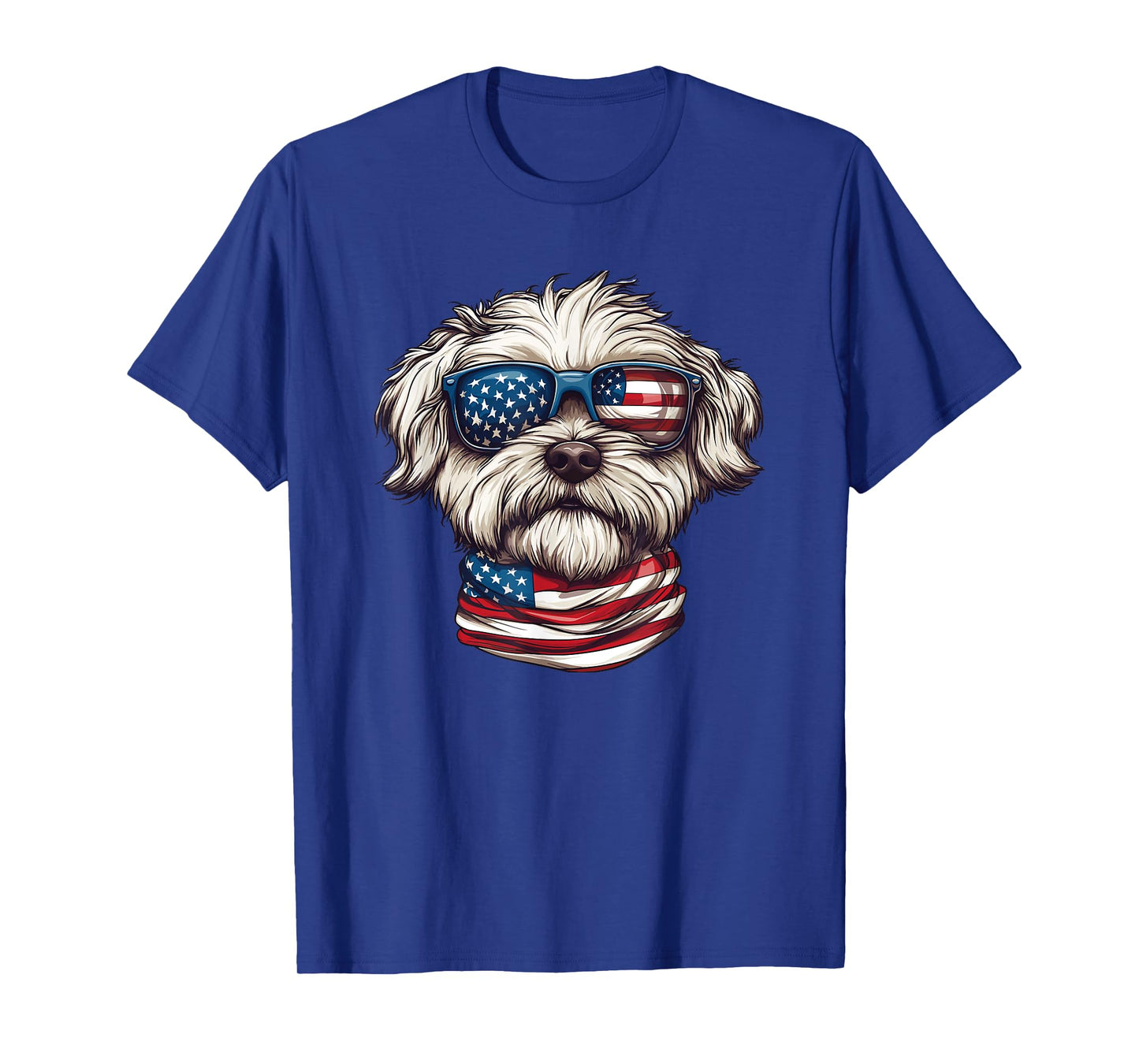 Patriotic Havanese USA Flag Sunglasses Dog Lover 4th Of July T-Shirt for Men Women Kids