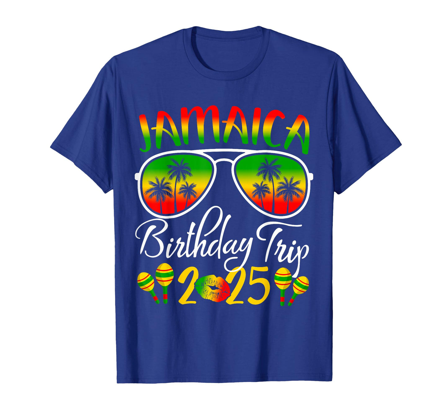 Jamaica Birthday Trip 2025 Funny Family Matching T-Shirt
